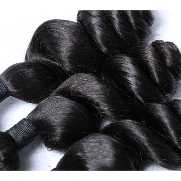 Peruvian loose wave machine made human hair weft CX100